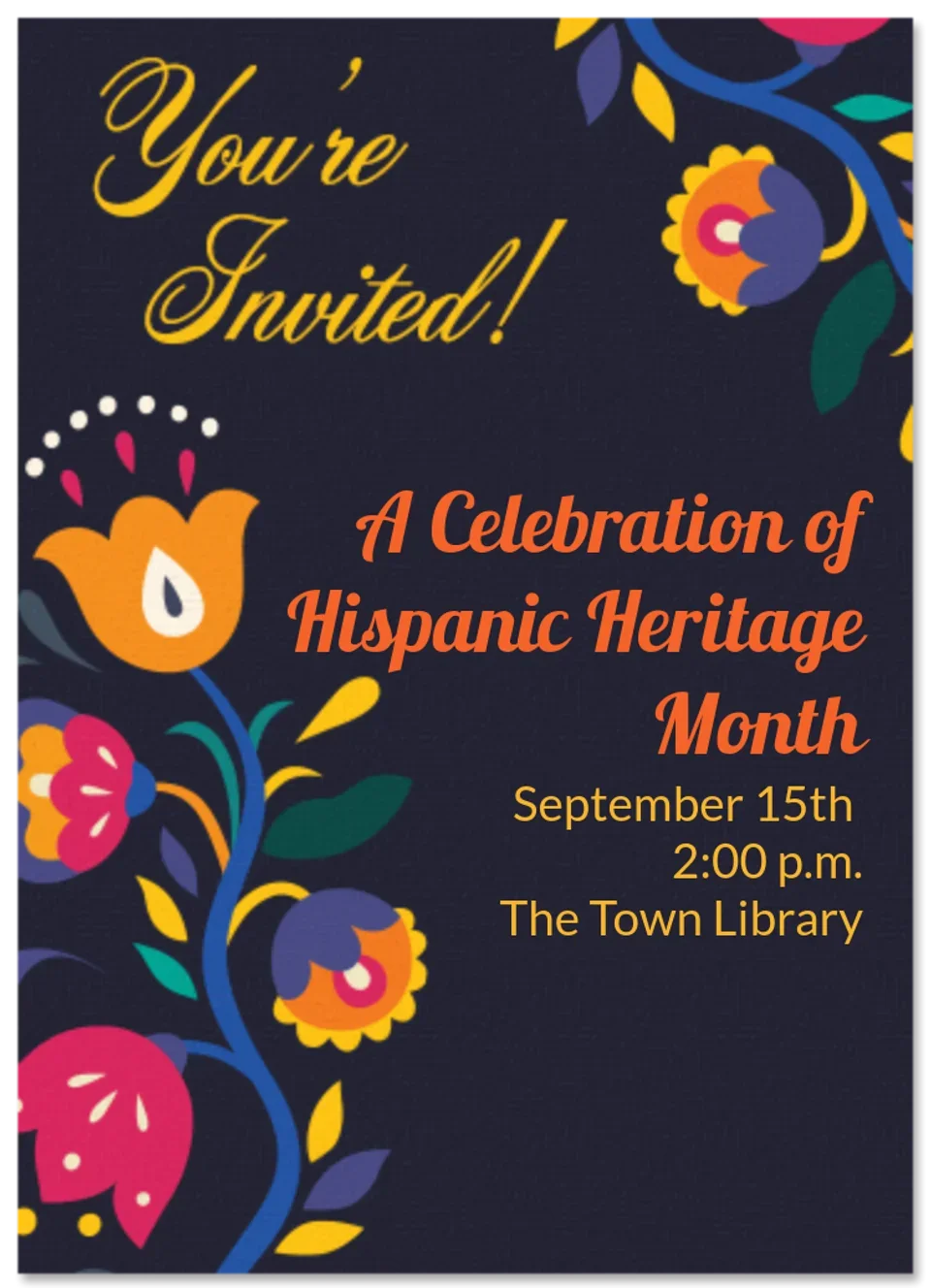 Hispanic Heritage Floral card image