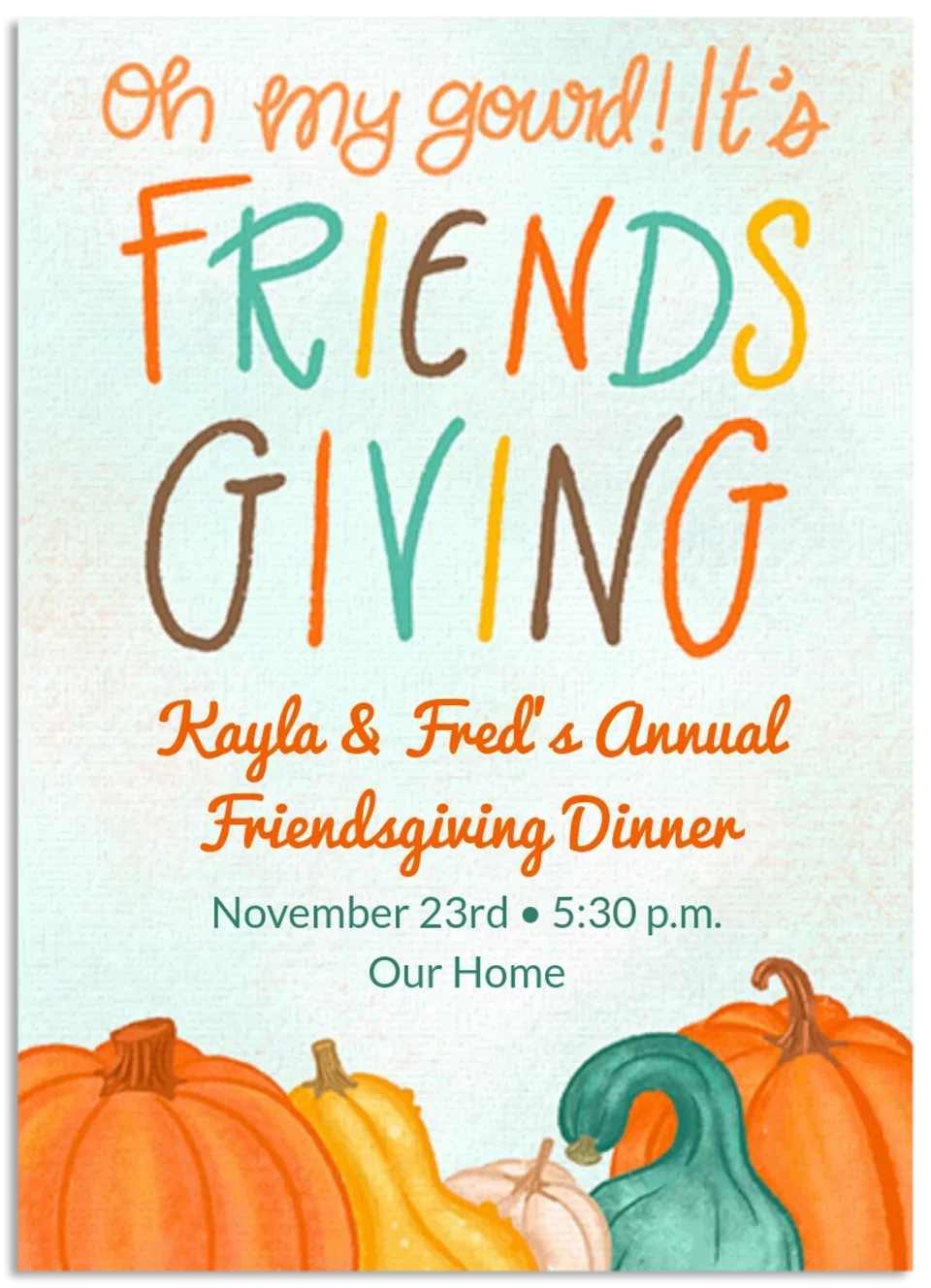 Friendsgiving Pumpkins card image