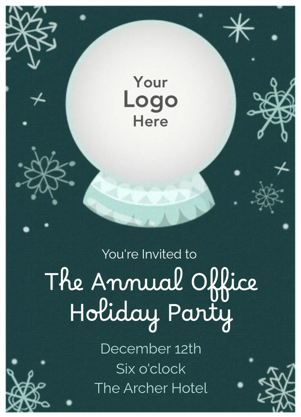 Snow Globe Logo Photo card image