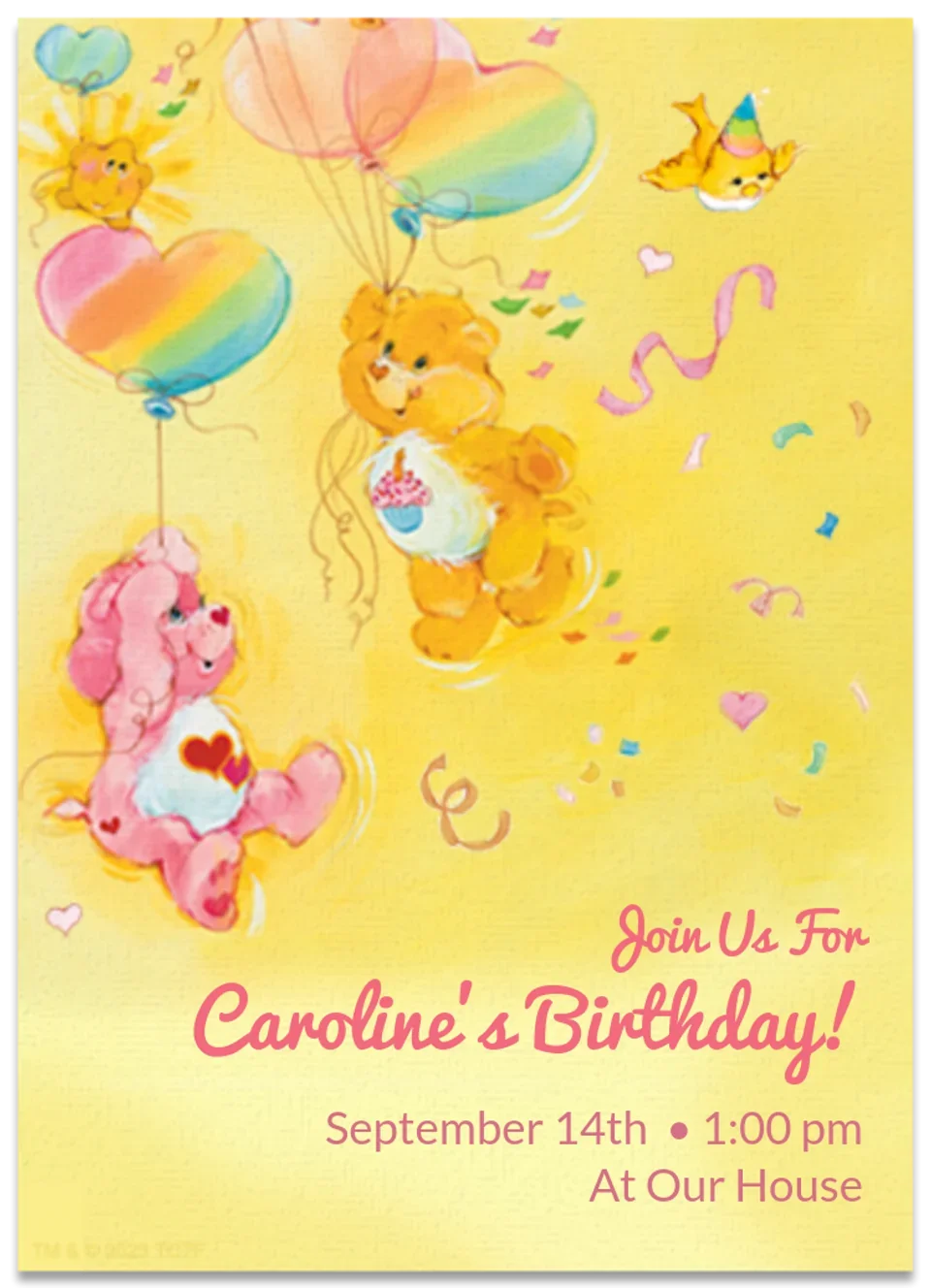 Care Bears | Birthday Balloons card image