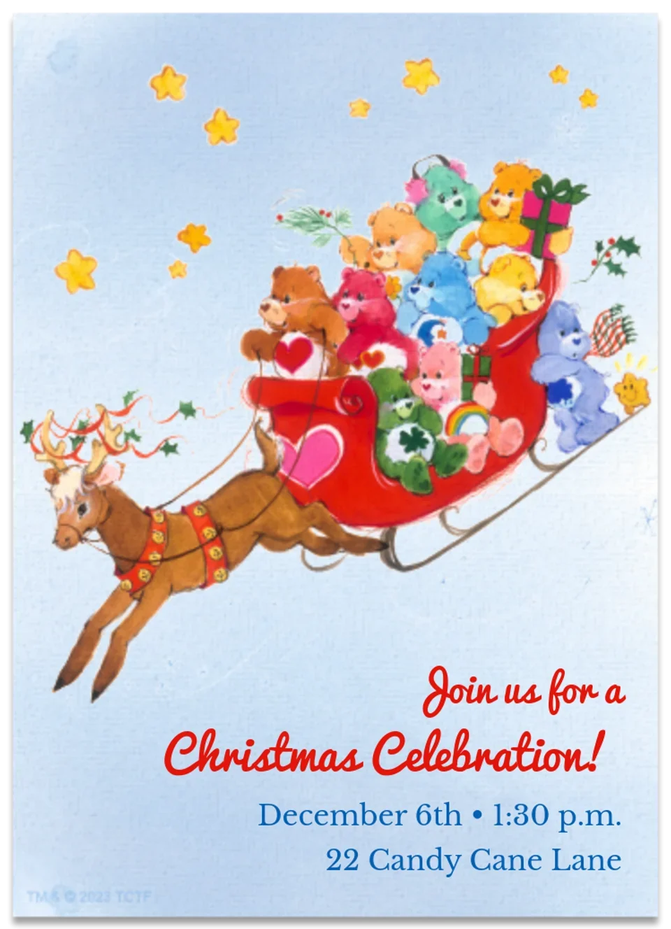 Care Bears | Holiday Sleigh card image
