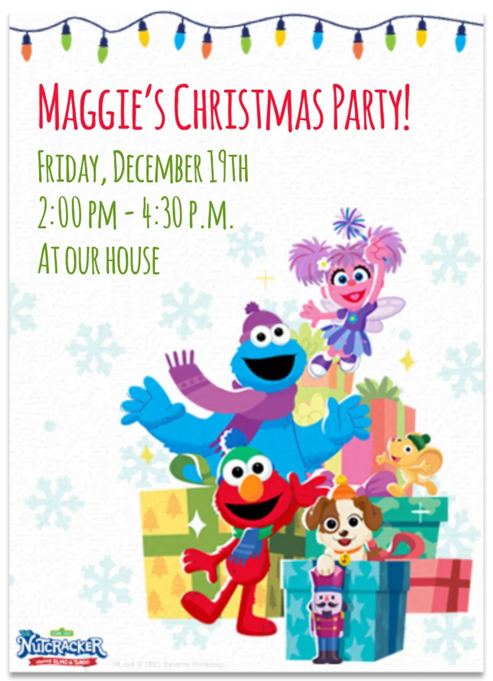 Elmo Nutcracker Christmas card image