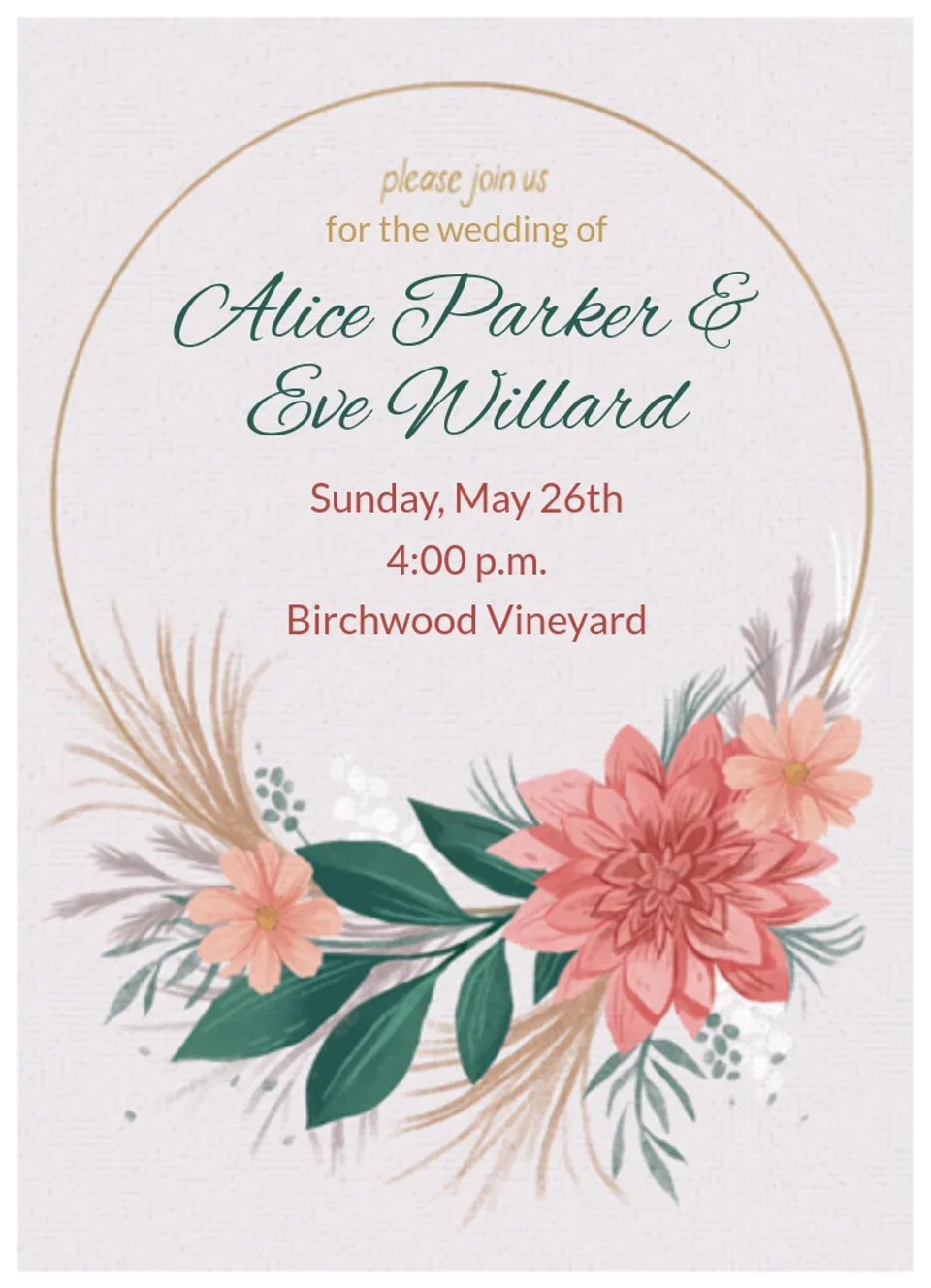 Boho Ring Bouquet card image