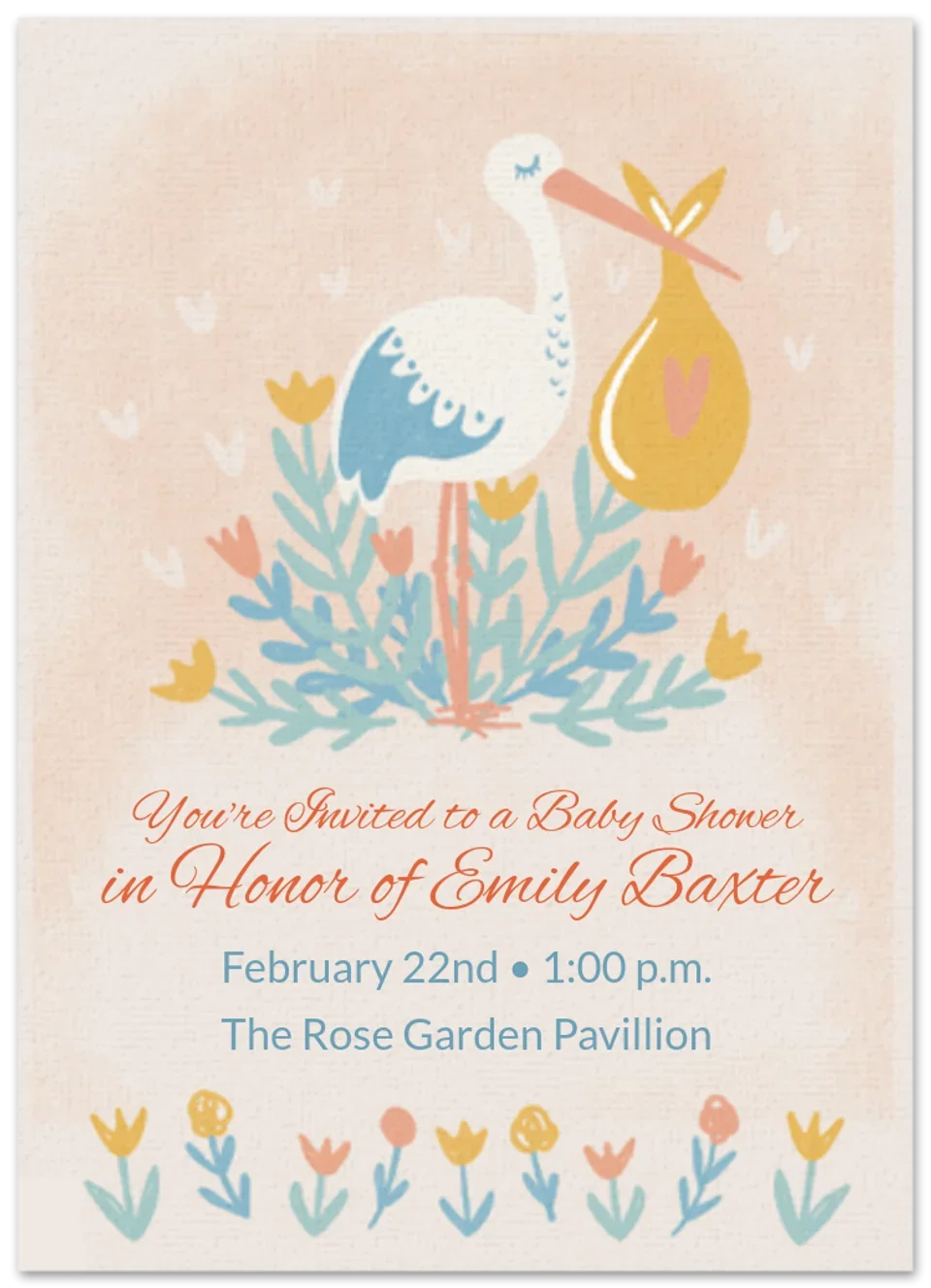 Baby Stork card image