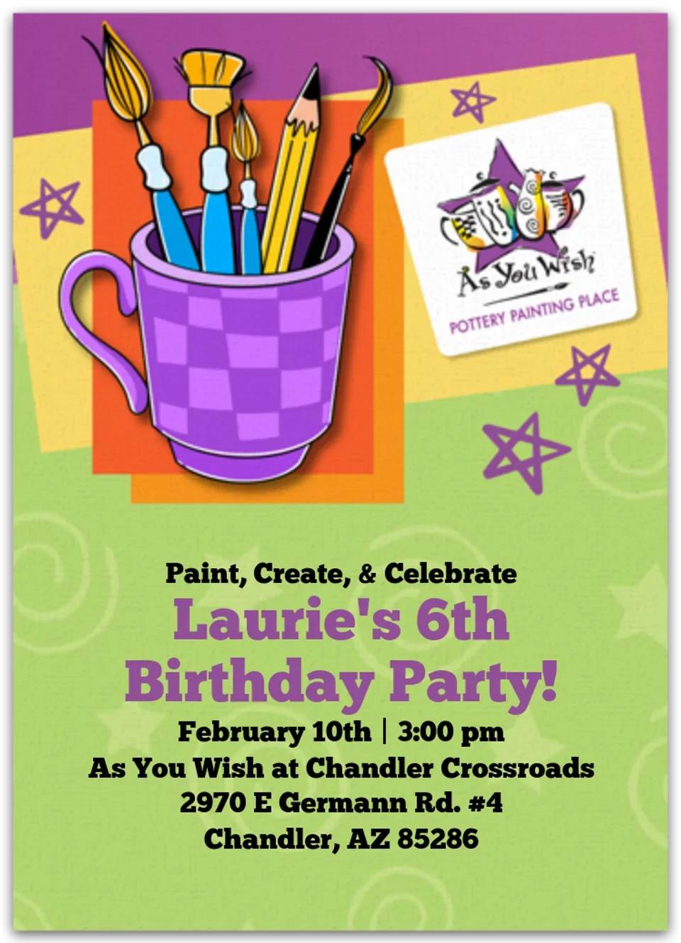 As You Wish Pottery | Celebrate card image