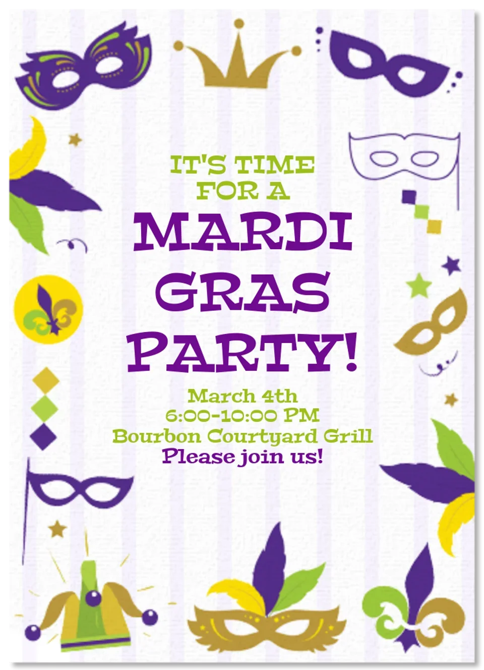 Mardi Gras Border card image