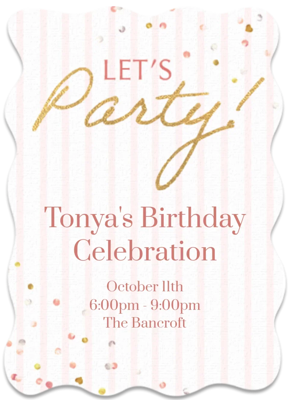 Let's Party Confetti card image