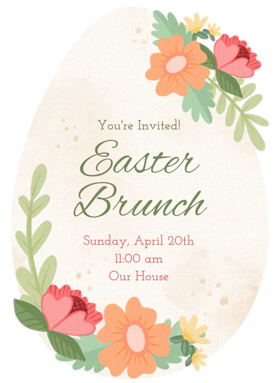 Floral Egg Easter card image