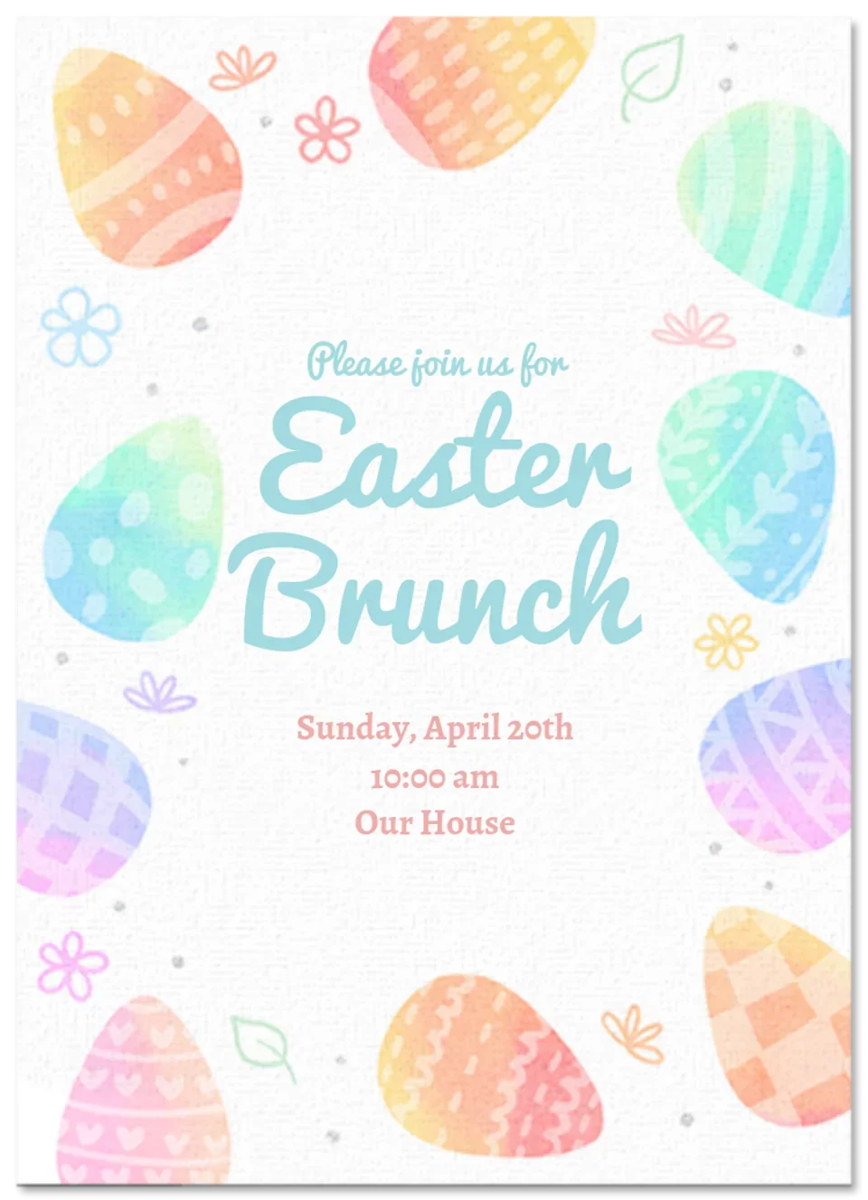 Watercolor Eggs card image