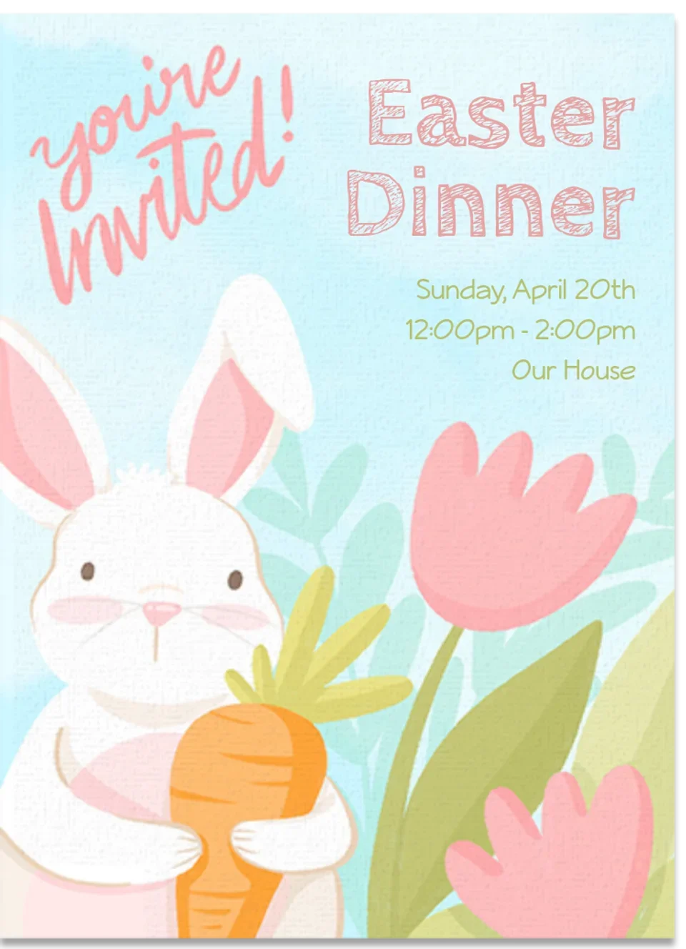 Wildflower Bunny card image