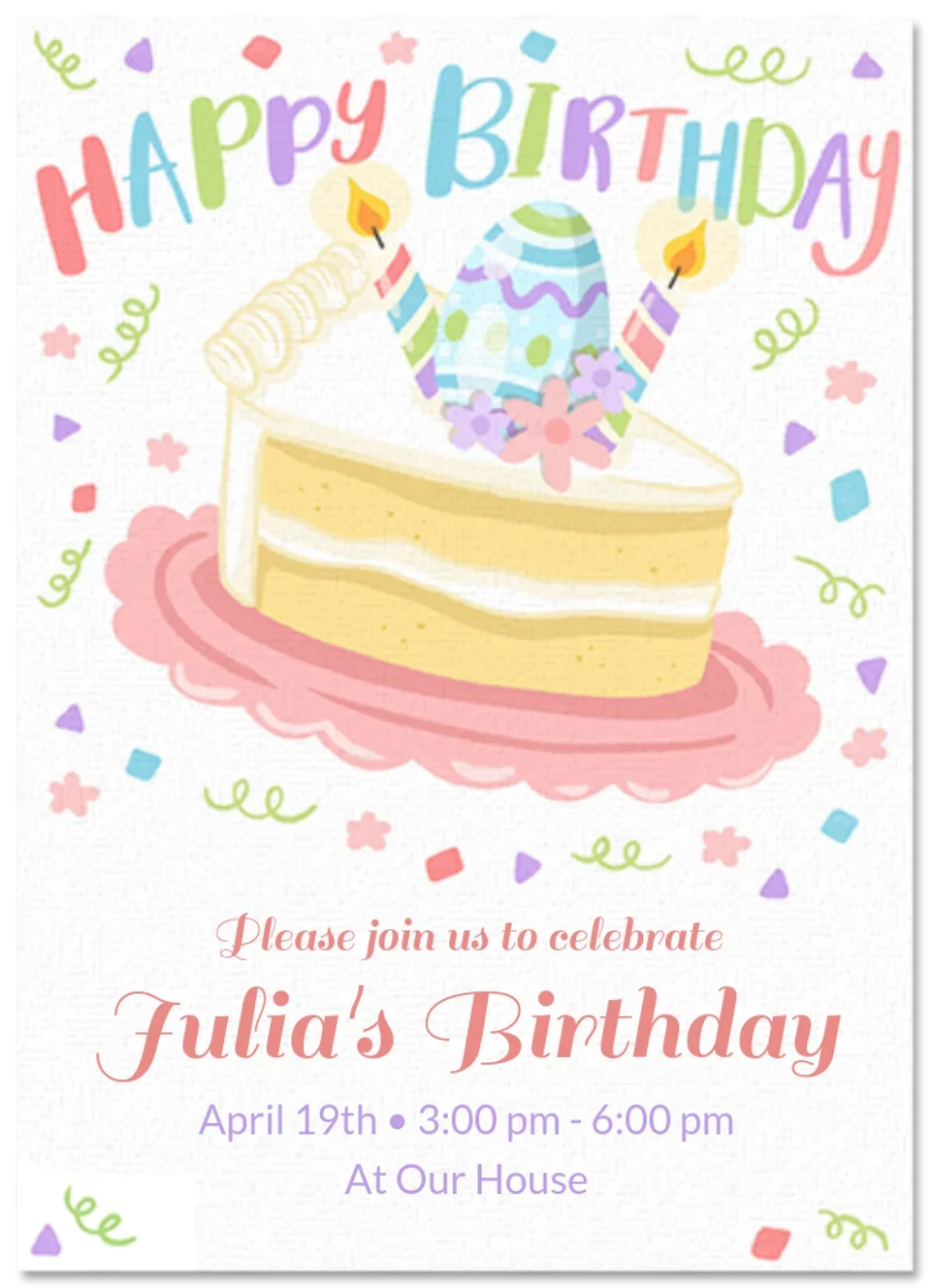 Easter Cake Slice card image