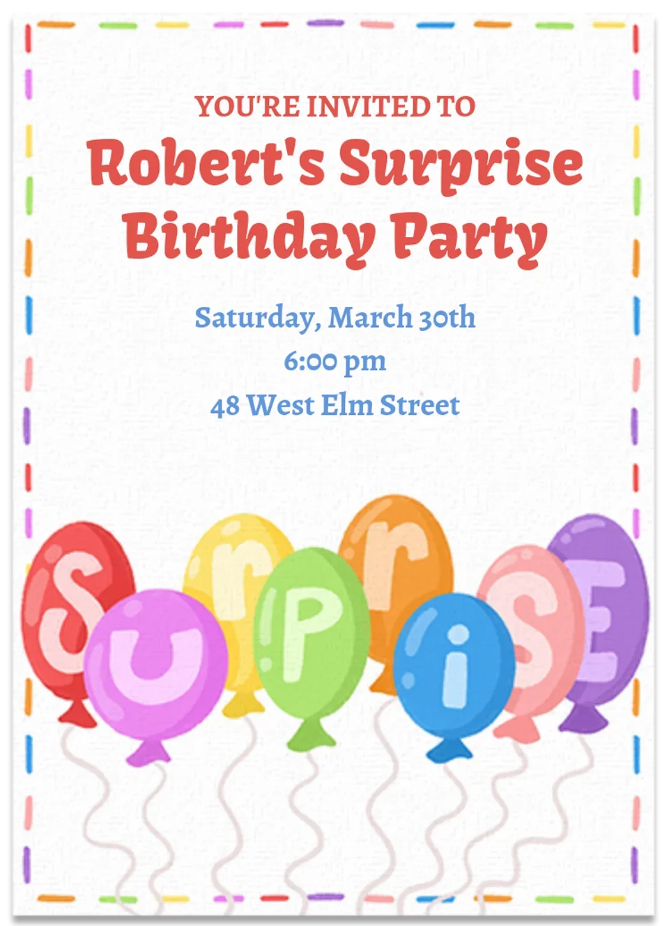 Surprise Balloons card image