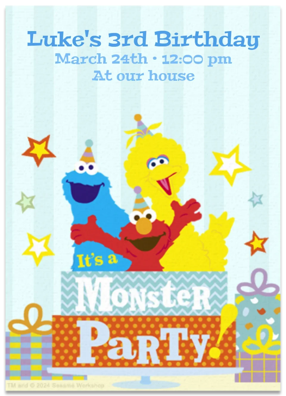 Sesame Monster Party card image