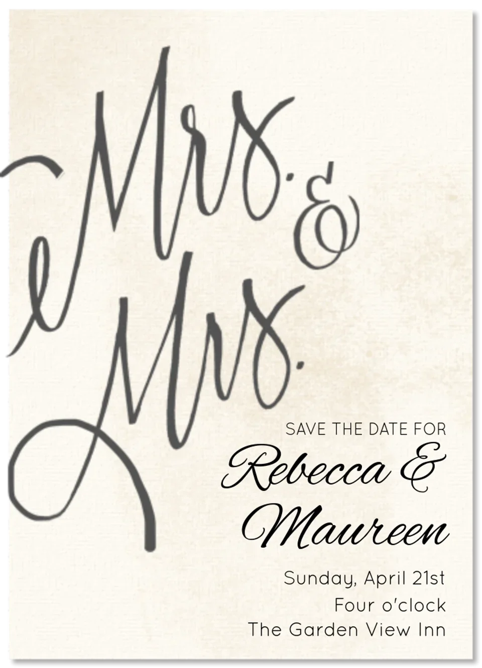 Mrs. & Mrs. card image