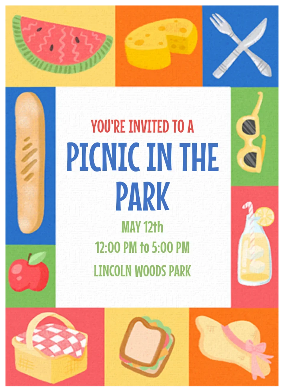 Picnic Color Block card image
