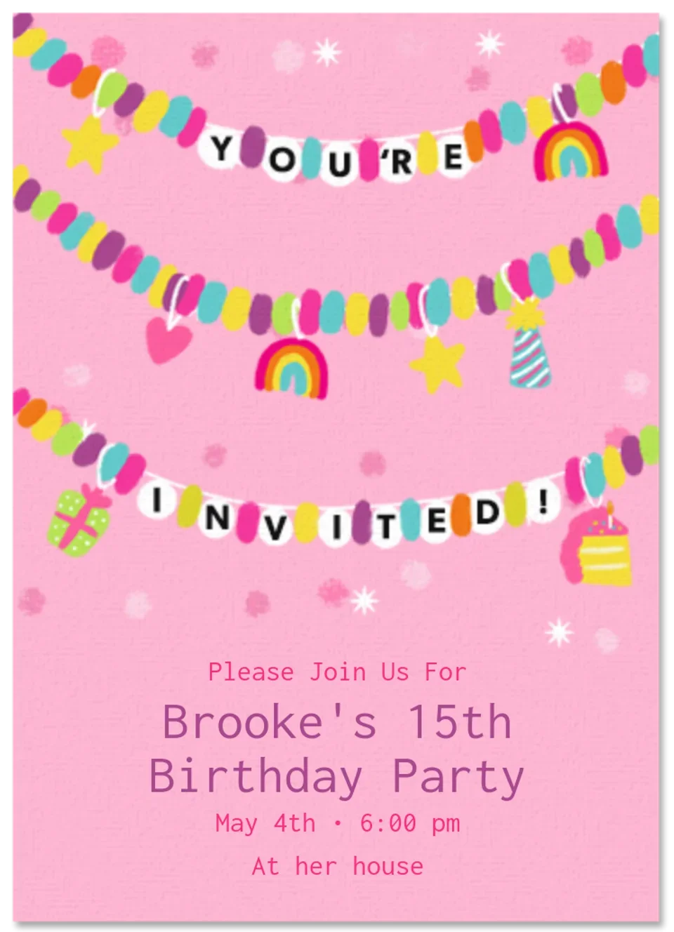 Friendship Bracelet Birthday card image