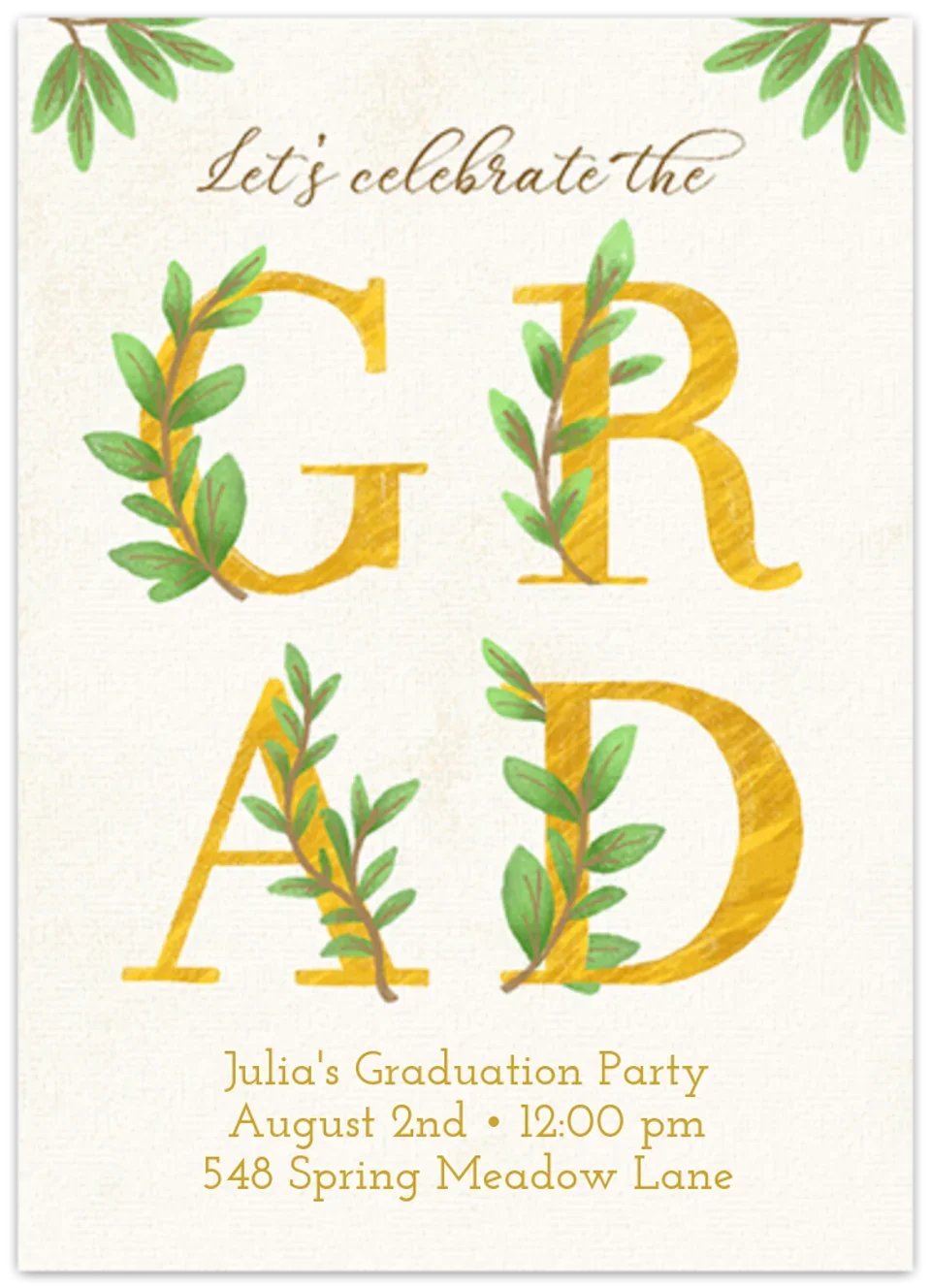 Grad Type Greenery card image