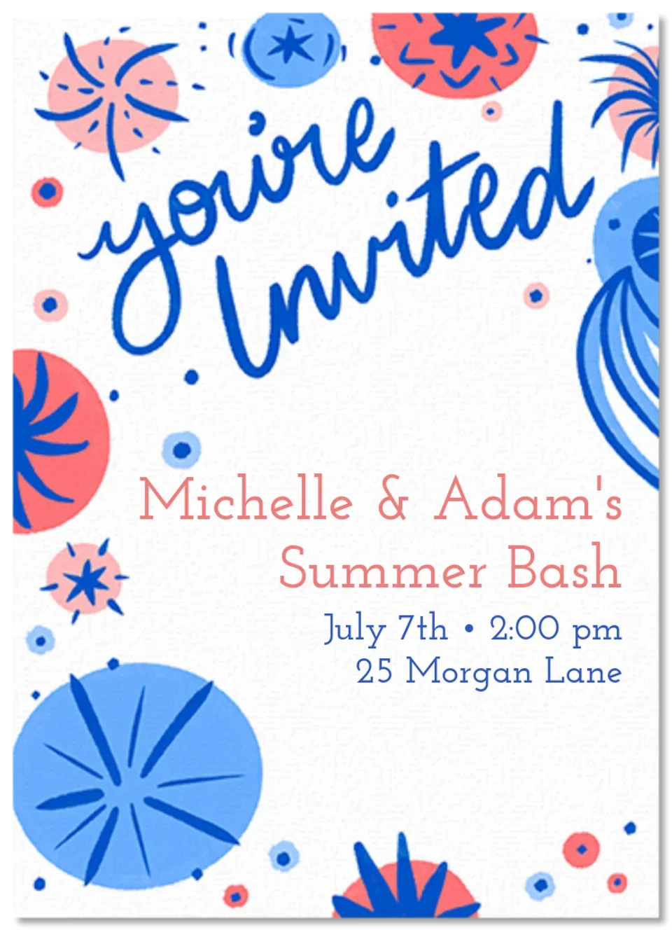 Abstract Firework card image