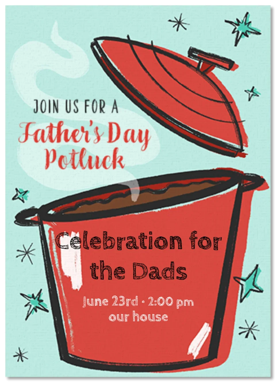 Father's Day Potluck card image