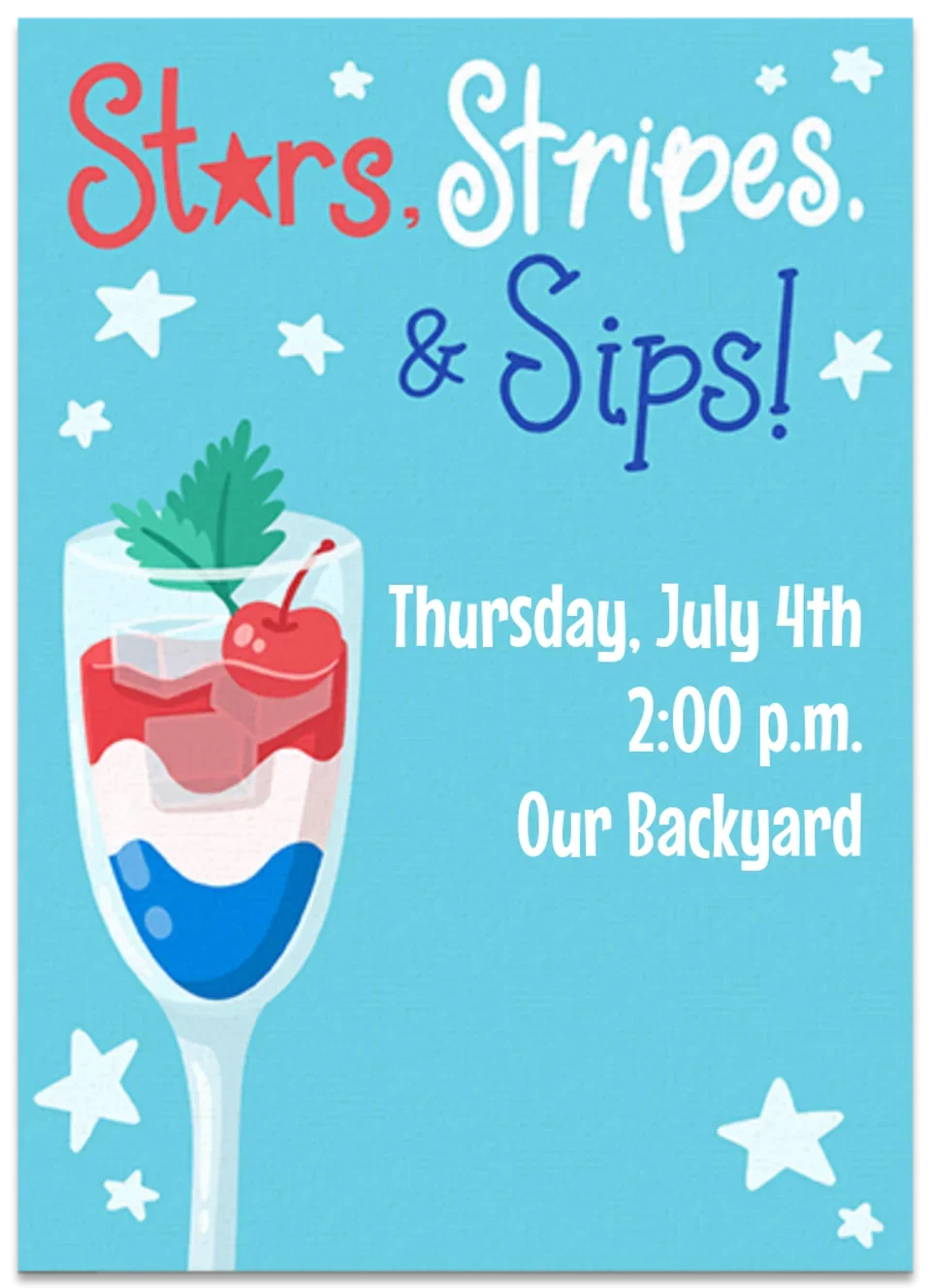 Stars Stripes & Sips card image