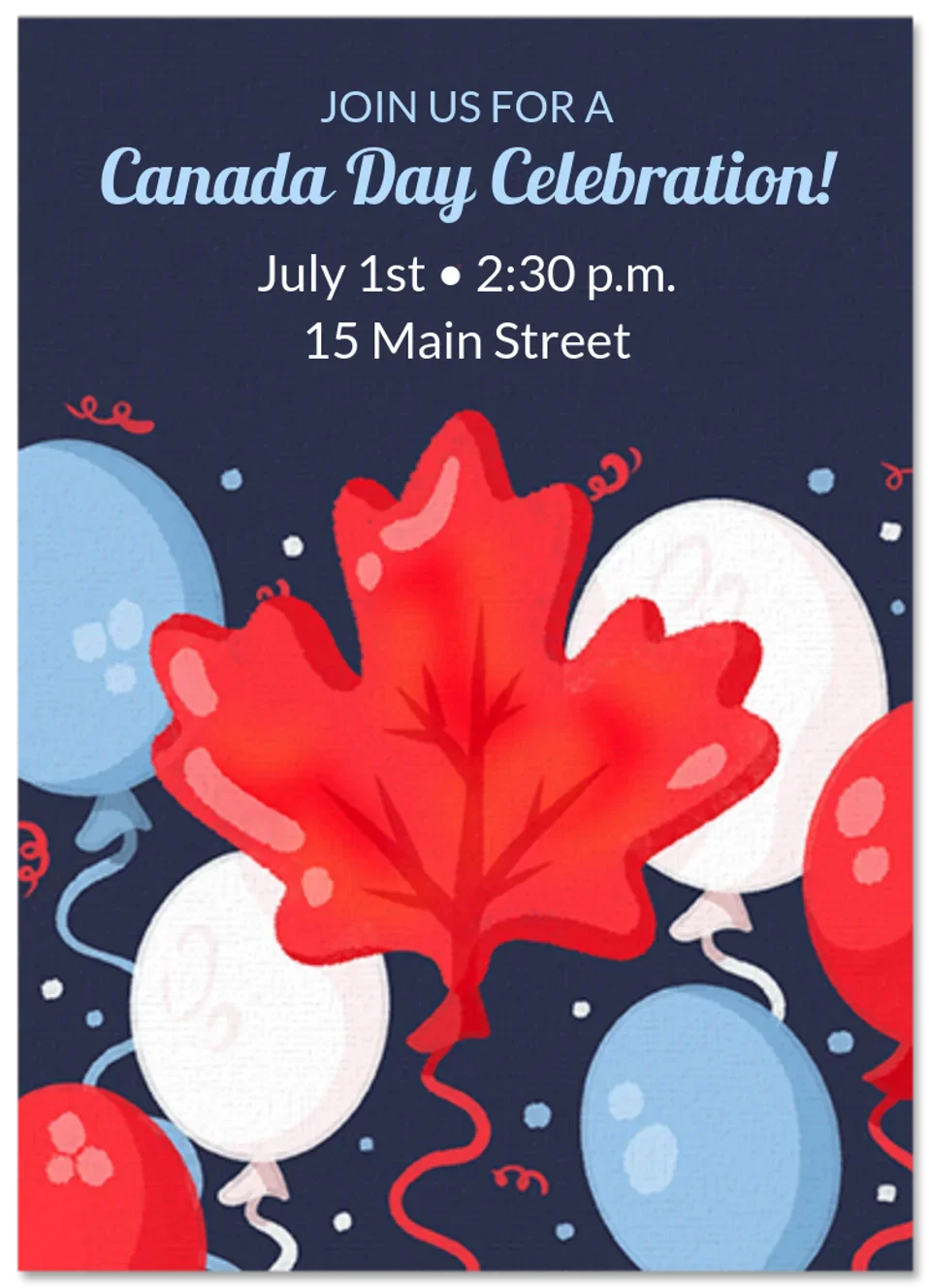 Canada Day Balloons card image