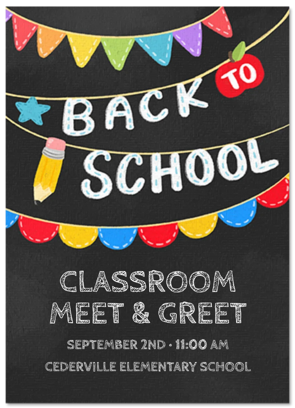 Back to School Bunting card image