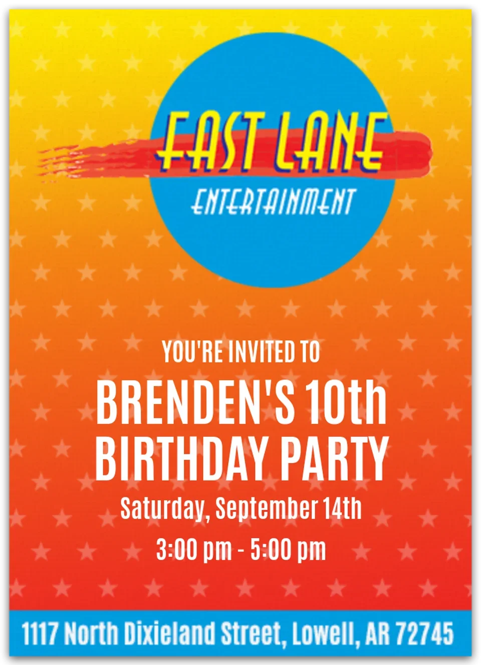 Fast Lane Entertainment card image