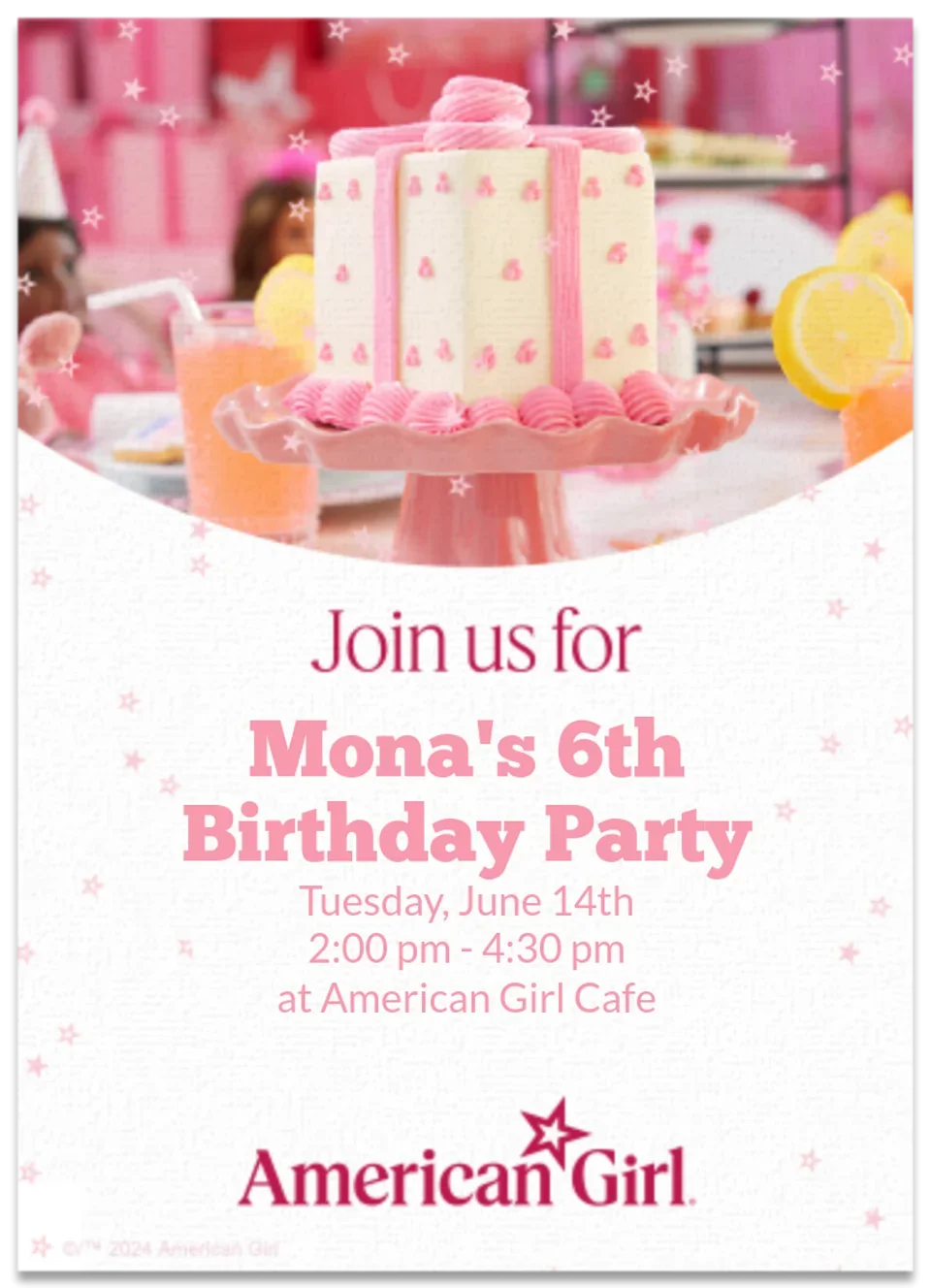 American Girl | Birthday Cake card image