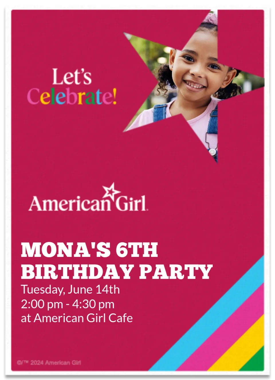American Girl | Let's Celebrate card image