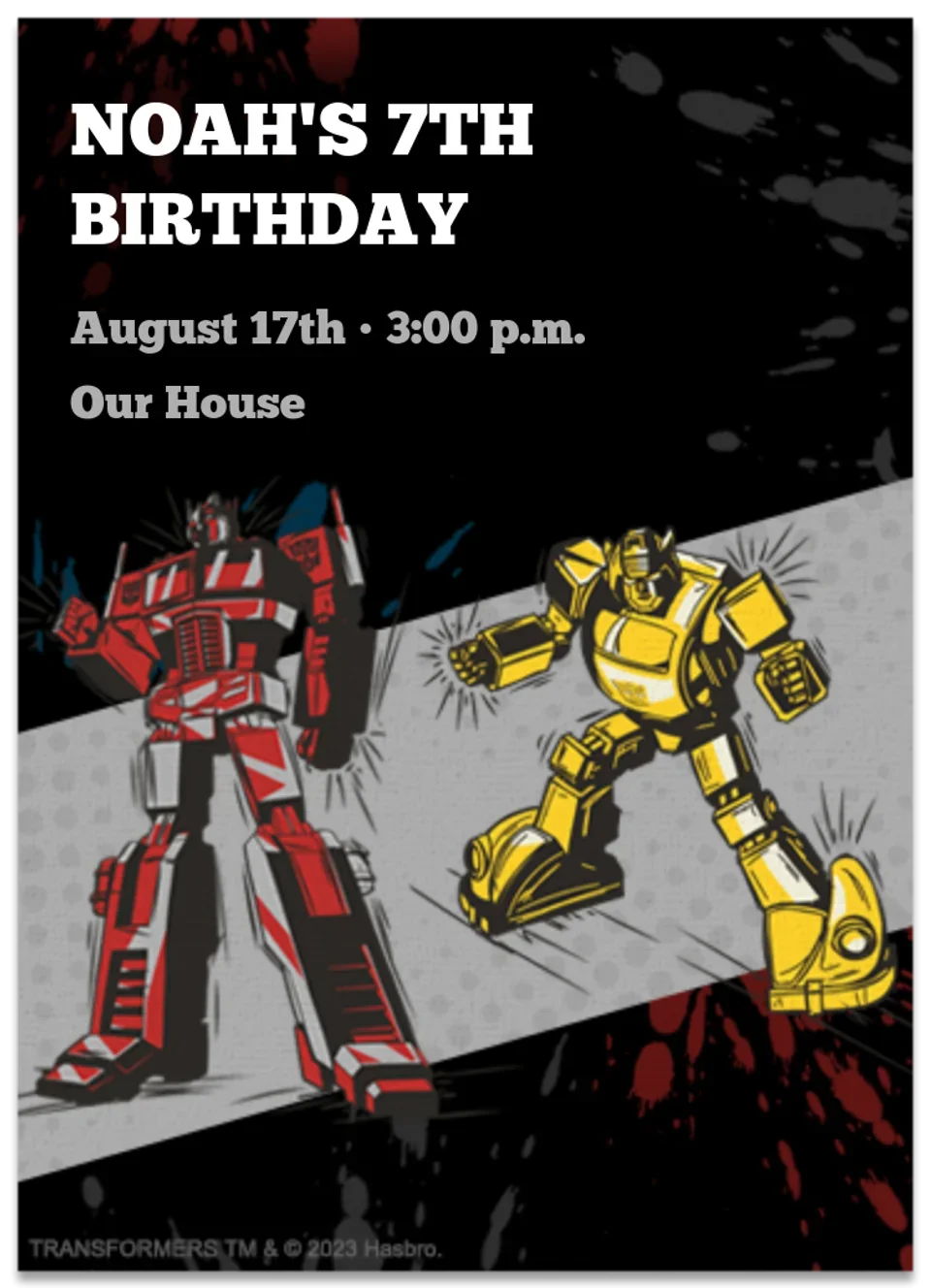 Transformers Vintage Noir card image