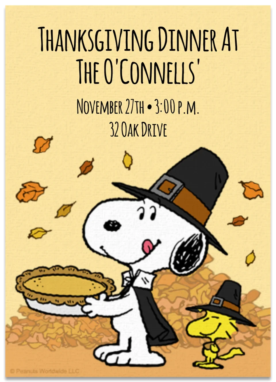 Peanuts | Thanksgiving card image