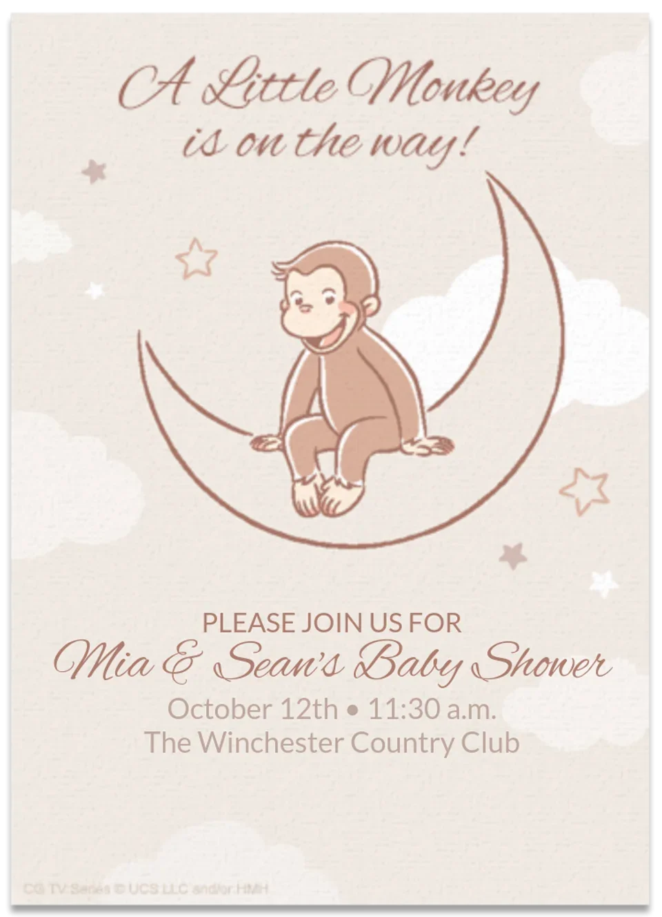 Curious George | Baby card image