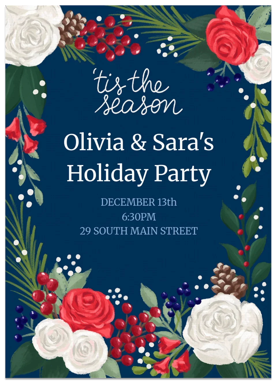 Holiday Florals card image