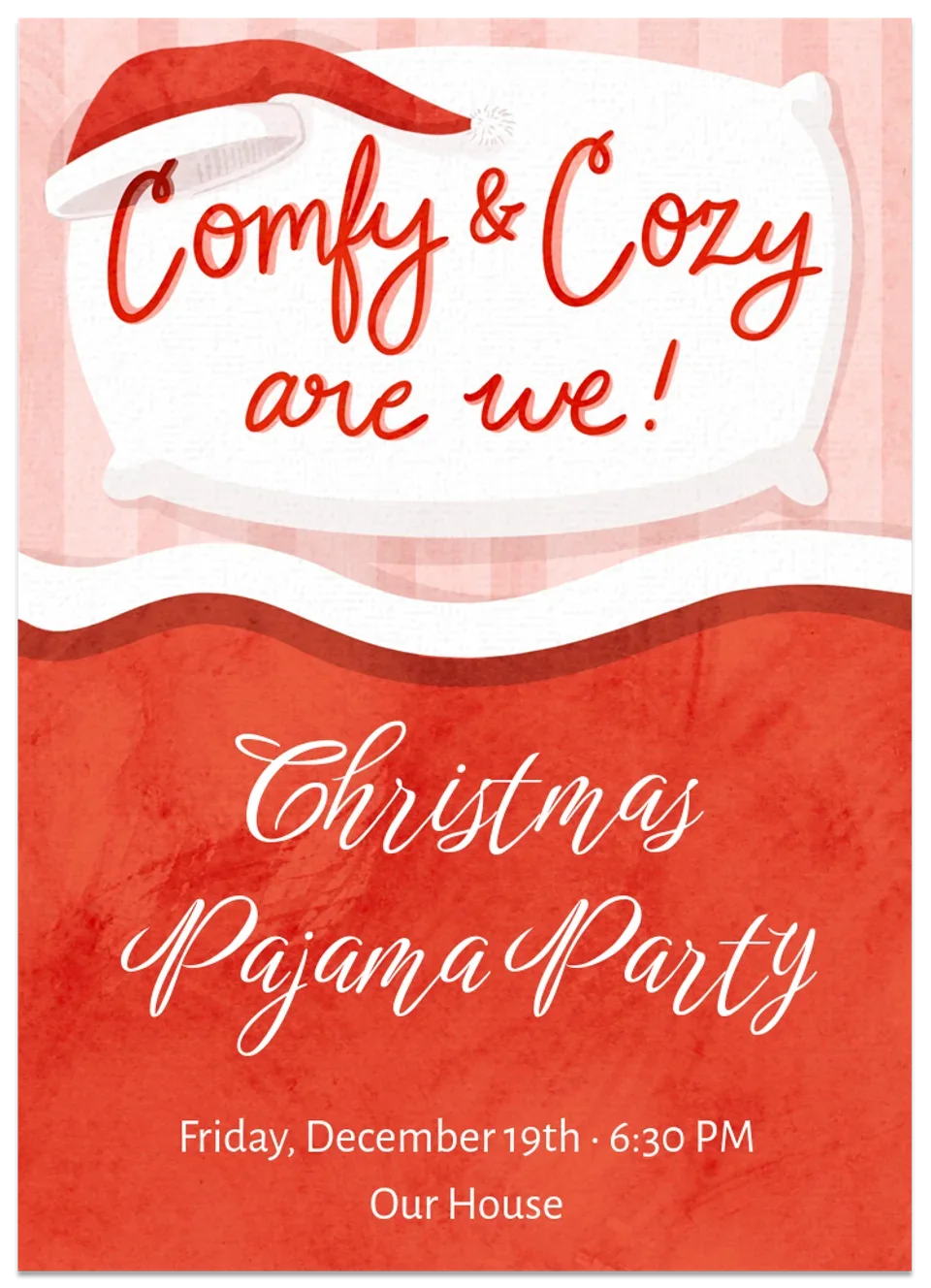 Comfy & Cozy PJ Party card image