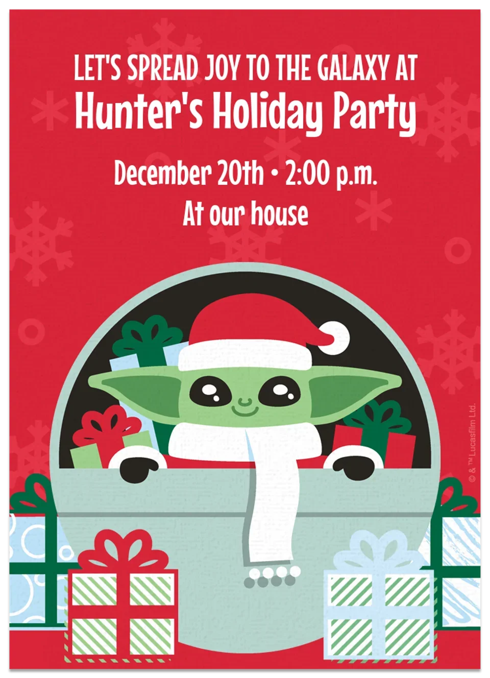 Star Wars | Holiday Grogu card image