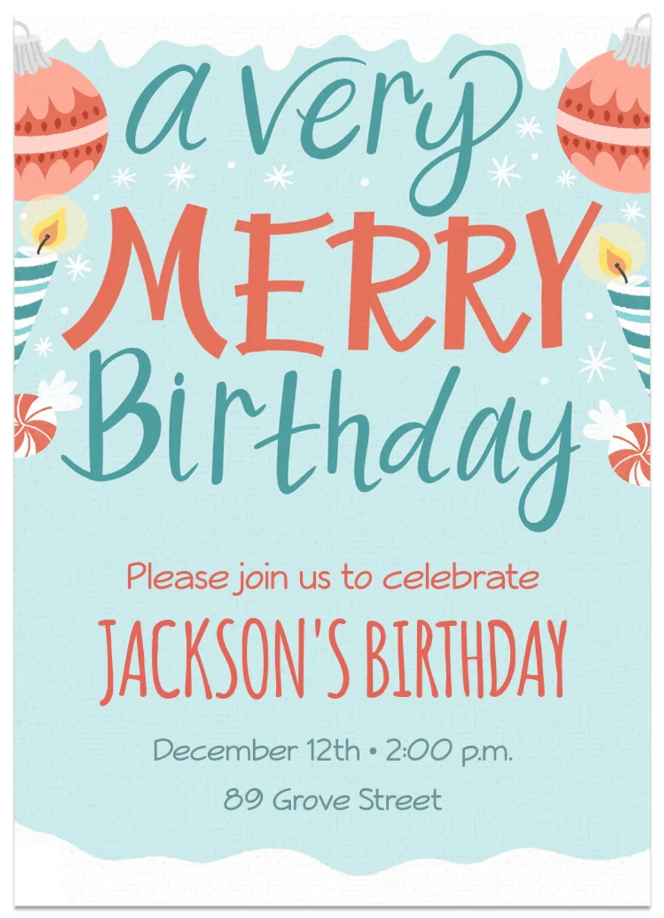 Very Merry Birthday card image