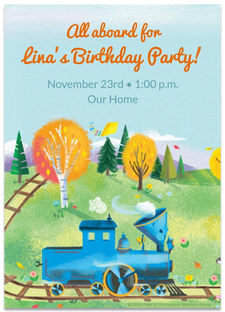 Little Engine Autumn card image