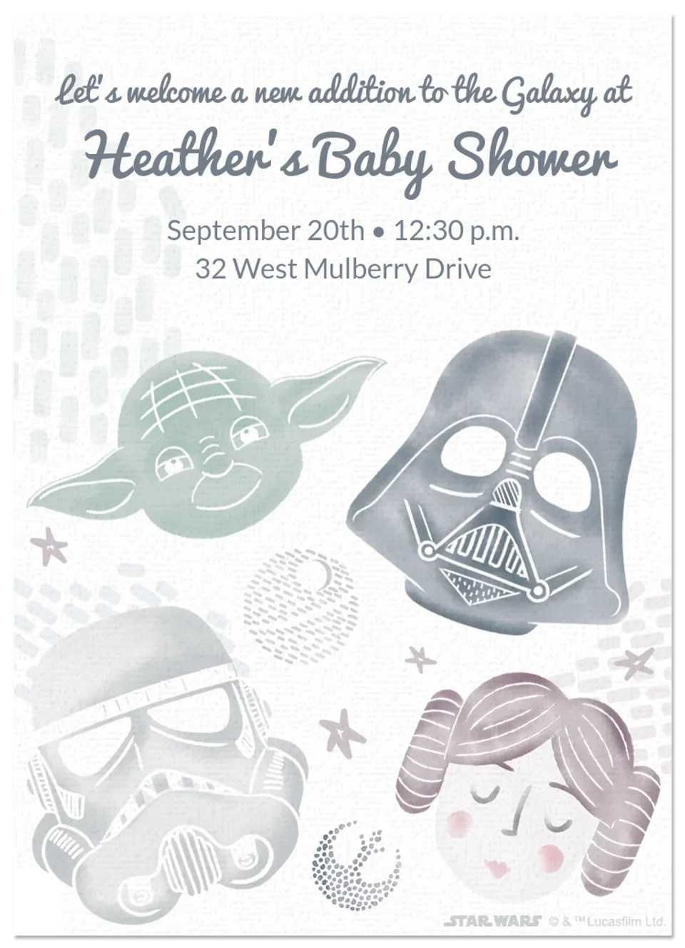 Star Wars | Watercolor Baby card image