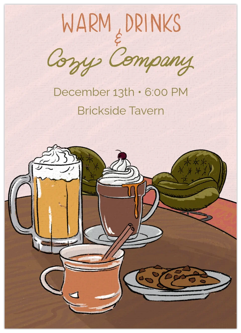 Warm Drinks & Cozy Company card image