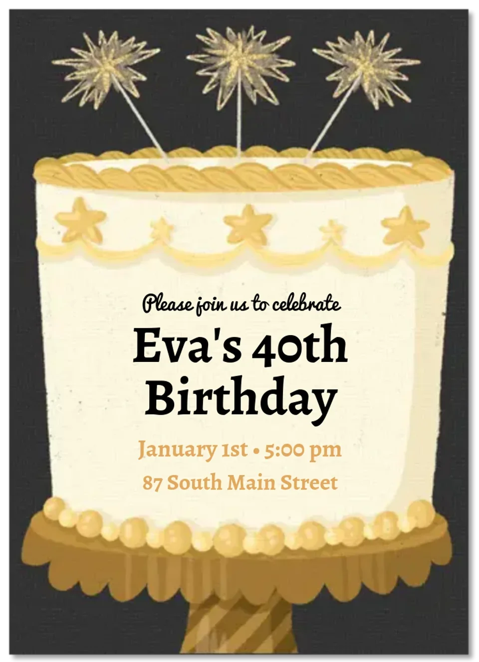 New Year's Birthday card image