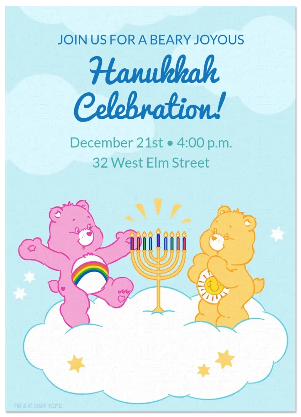Care Bears | Hanukkah card image