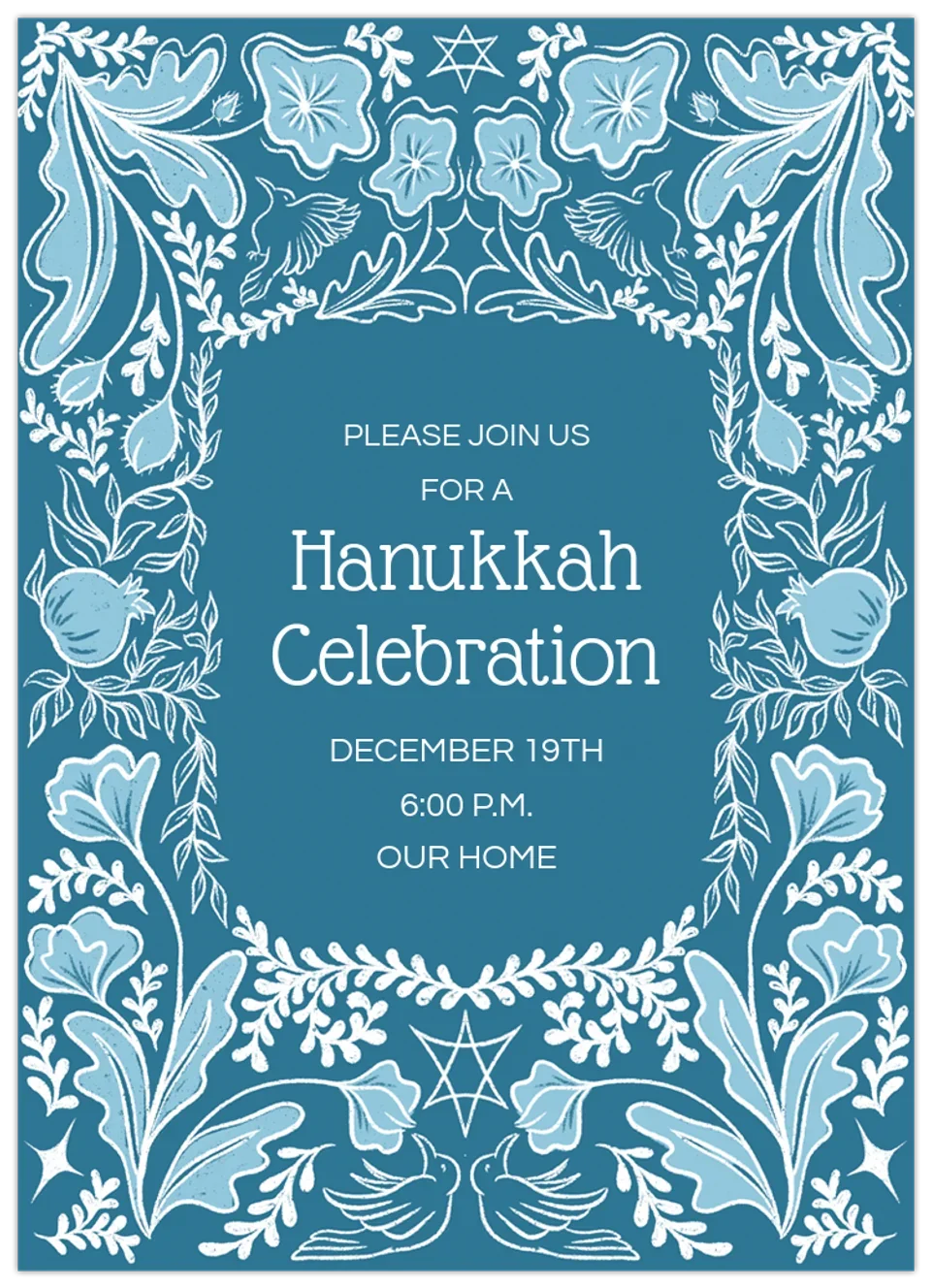 Hanukkah Formal Border card image