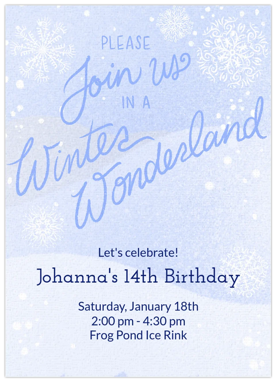 Snow Flake Wonderland card image