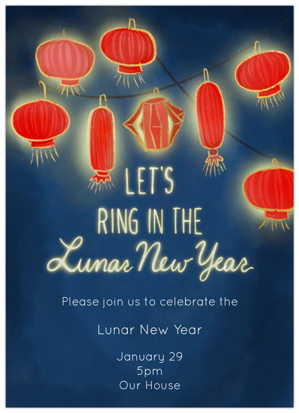 Watercolor Lanterns card image