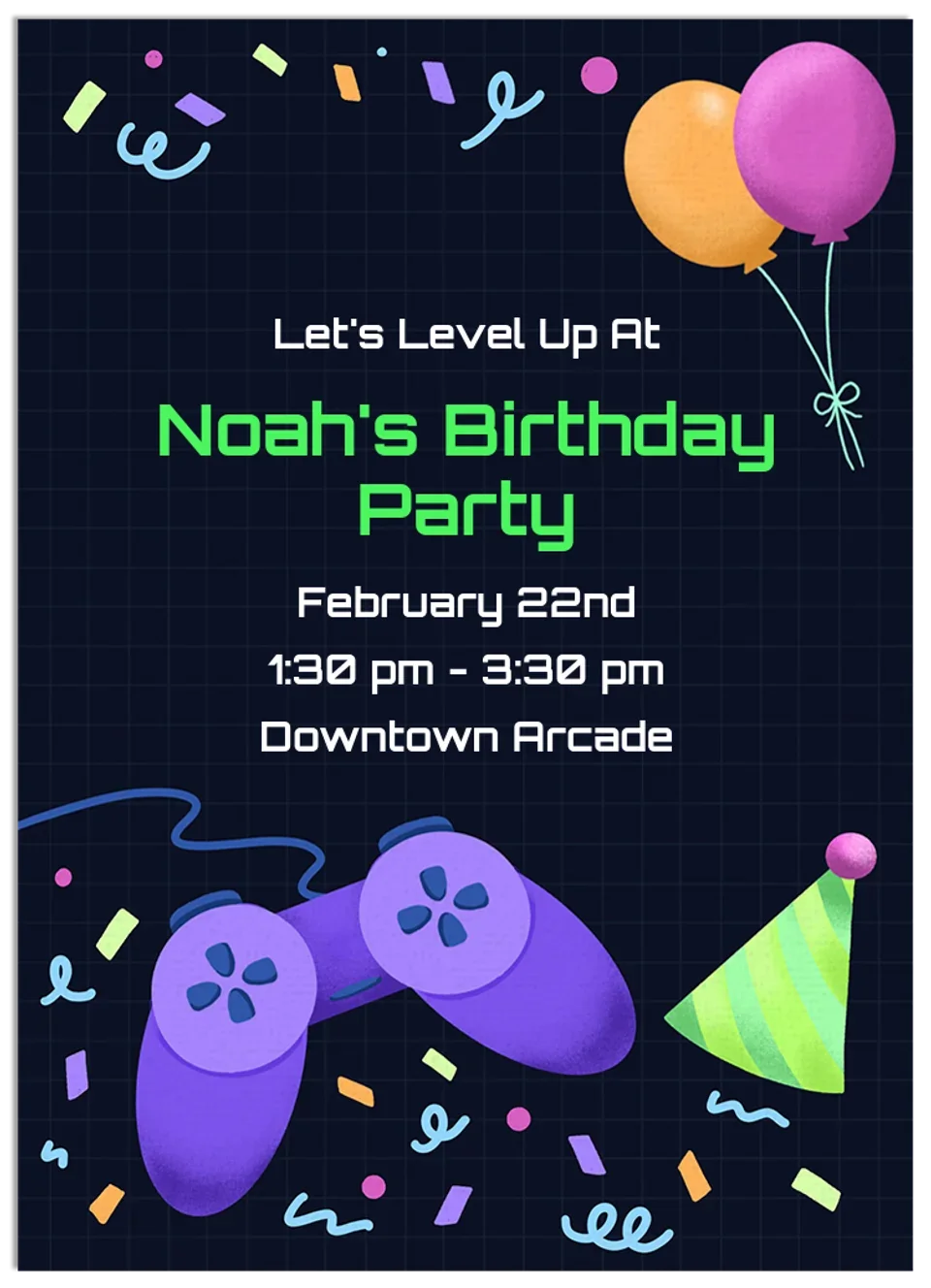 Level Up Birthday card image