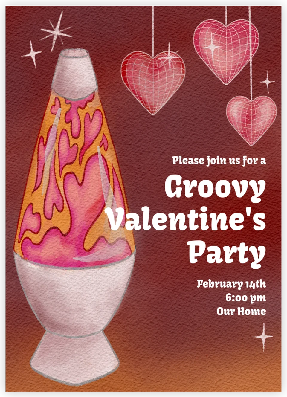 Groovy Valentine card image