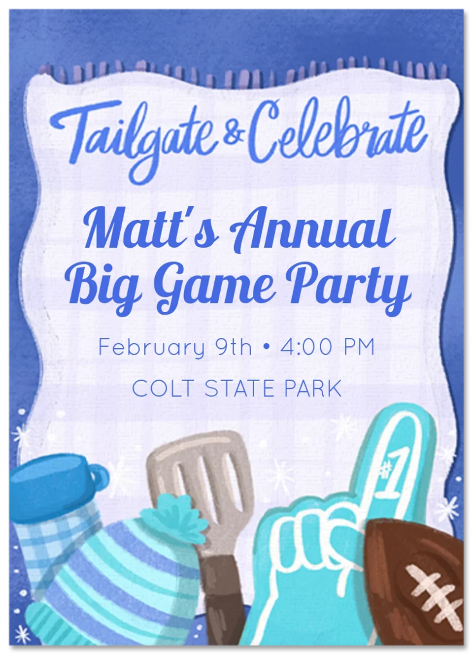 Tailgate & Celebrate Winter card image