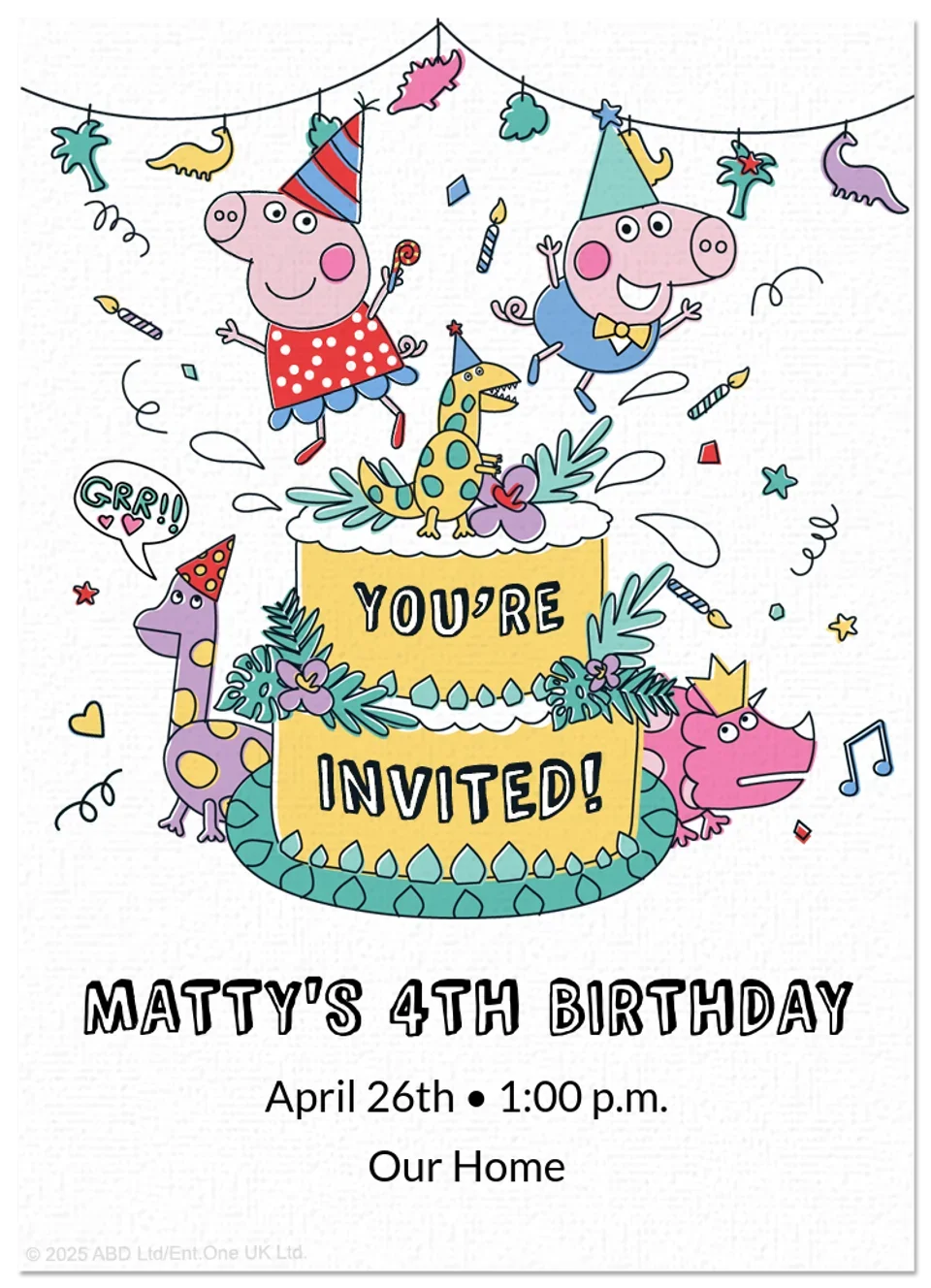 Peppa Pig | Dino Party card image