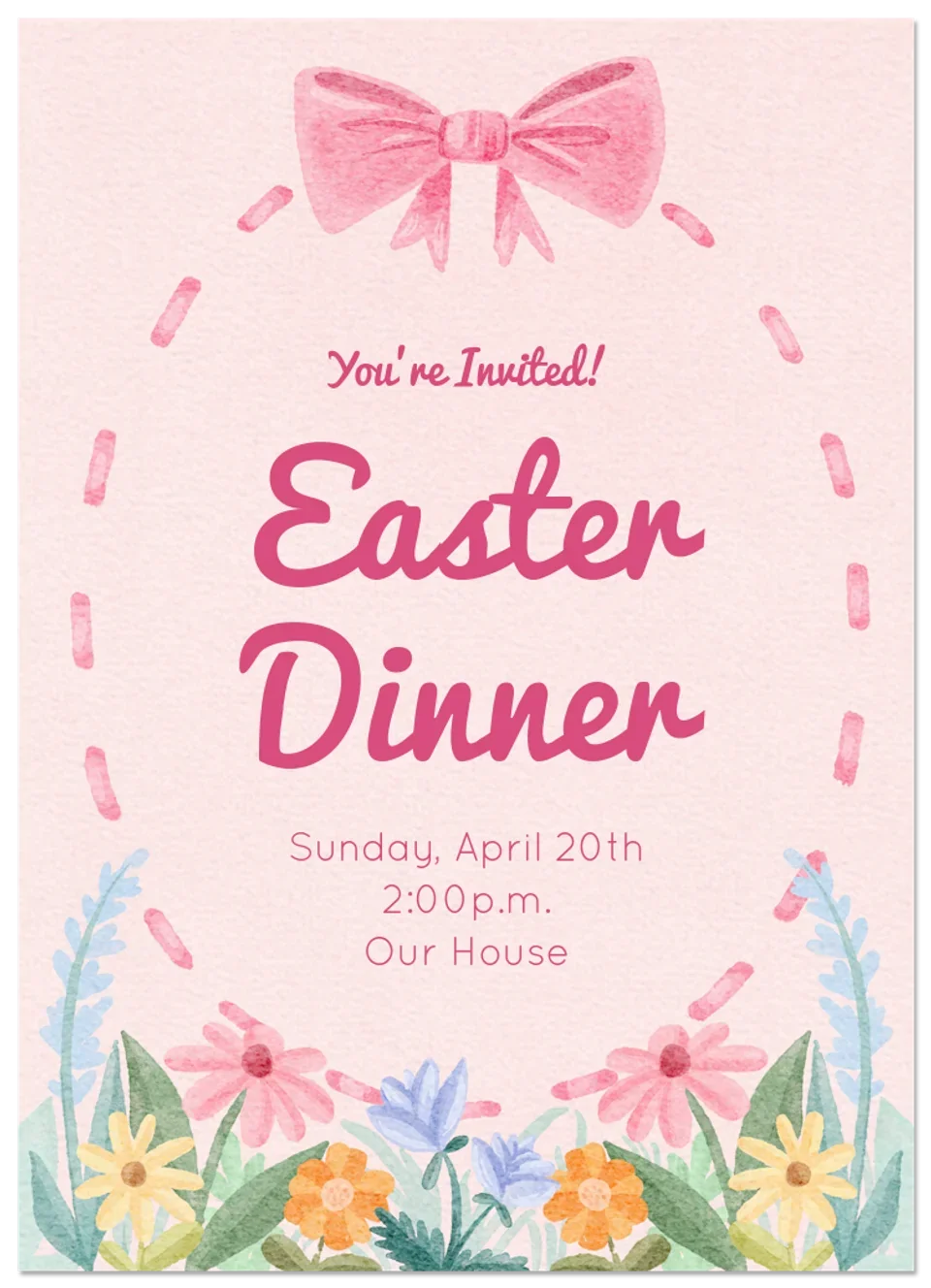 Watercolor Easter card image