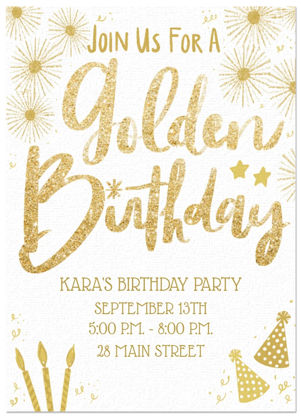 Golden Birthday card image